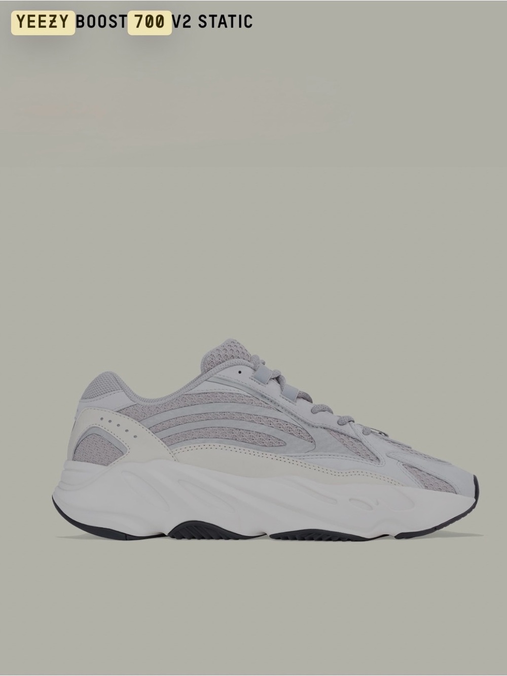 Yeezy Boost 700 V2 Static - Light Grey & White